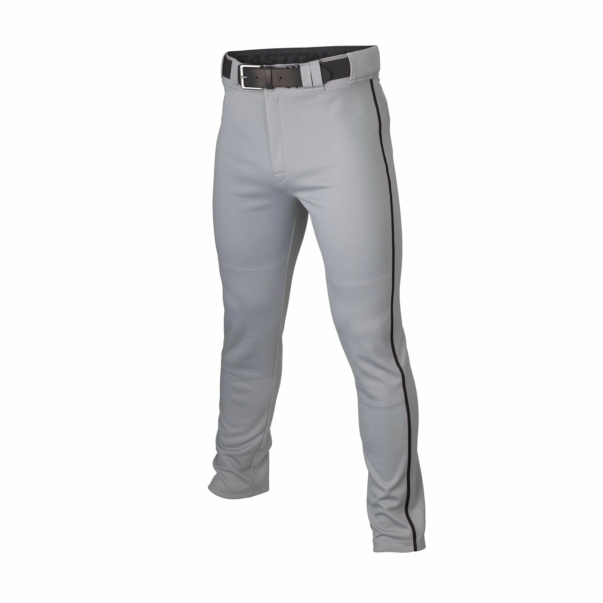 Easton Adult Rival+ Piped Baseball Pants - Gray Black 3 Easton Adult Rival+ Piped Baseball Pants - Gray Black