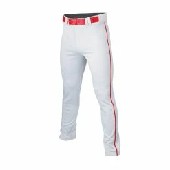 Easton Adult Rival+ Piped Baseball Pants - White Red