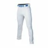 Easton Adult Rival+ Piped Baseball Pants - White Royal