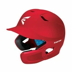 Easton Z5 2.0 Solid Batting Helmet With Universal Jaw Guard - Red