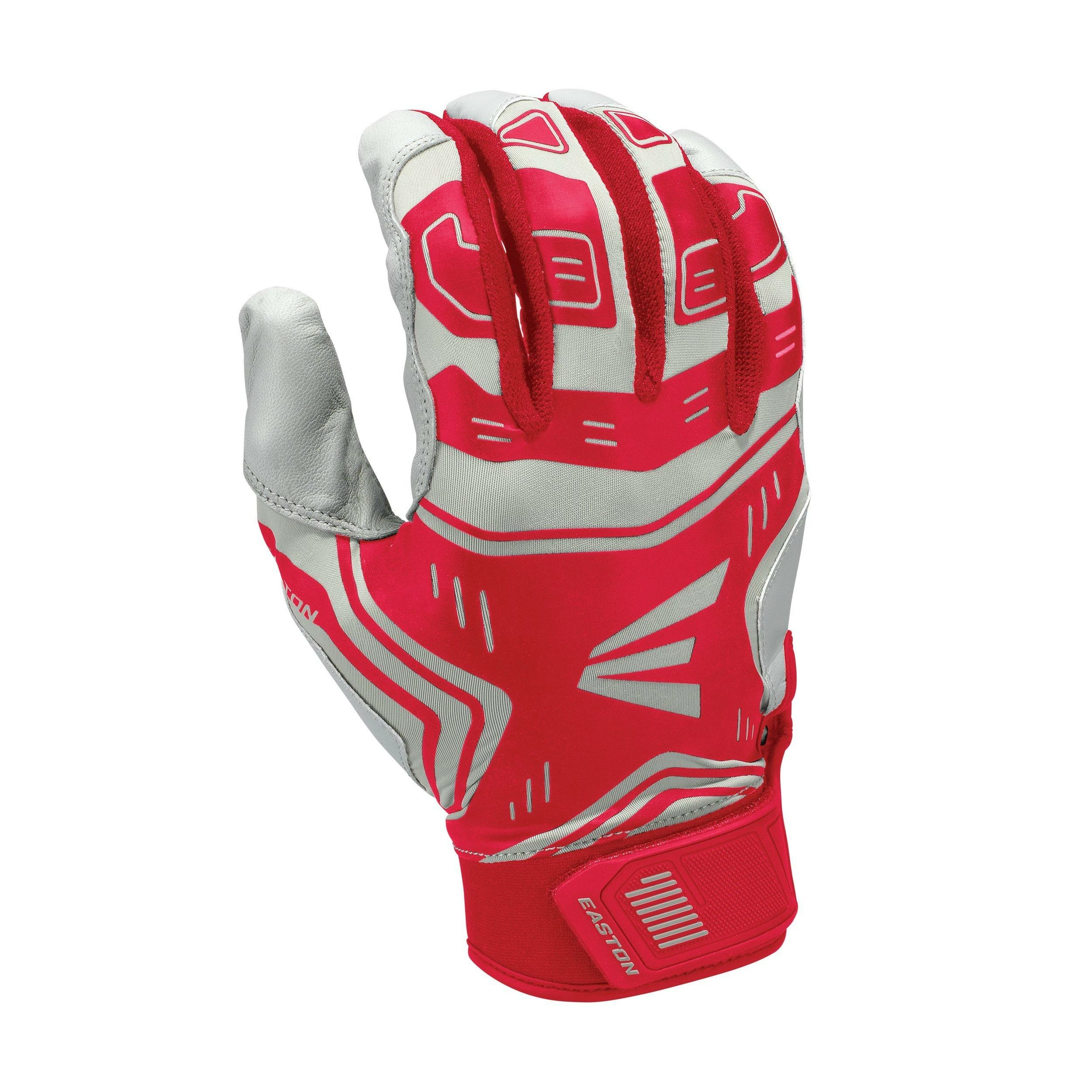 Easton VRS Power Boost Youth Batting Gloves - Gray Red 3 Easton VRS Power Boost Youth Batting Gloves - Gray Red