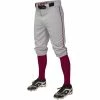 Easton Pro+ Piped Knicker Baseball Pant - Gray Maroon -Mizuno Sales Store gmaroon f1e62775 0e3b 4f51 9f20 50f8dfeabf47