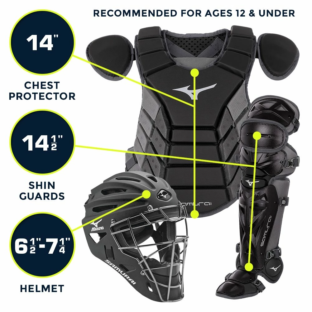 Mizuno Youth Samurai Box Set 380420 - Black Red 4 Mizuno Youth Samurai Box Set 380420 - Black Red - Image 2